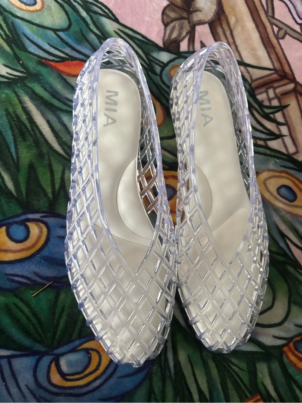 MIA Clear Lattice Jelly Flats